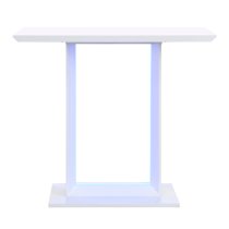 Atlantis High Gloss Bar Table In White With LED Lighting