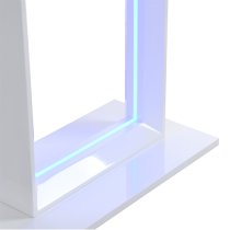 Atlantis High Gloss Bar Table In White With LED Lighting