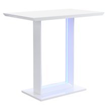 Atlantis LED High Gloss Bar Table With 4 Ripple Black Stools