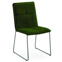 Sabine Cappuccino Extending Dining Table 4 Sorani Green Chairs