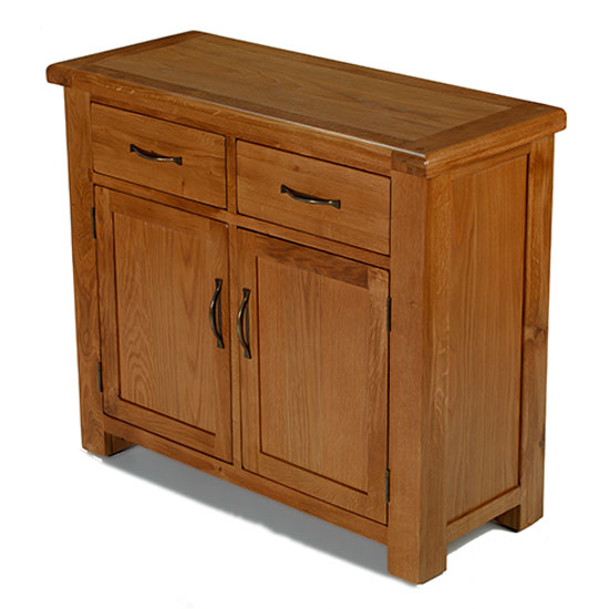 Earls Wooden Medium Sideboard In Chunky Solid Oak