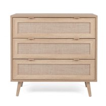 Borox Wooden Chest Of 3 Drawers In Sonoma Oak