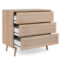 Borox Wooden Chest Of 3 Drawers In Sonoma Oak