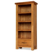 Earls Wooden DVD Storage Stand In Chunky Solid Oak