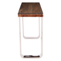 Kero Glass Top Console Table With U-Shaped Base In Natural