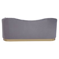 Franzo Upholstered Velvet 3 Seater Sofa In Pleated Grey