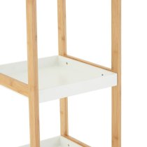 Nusakan Wooden 5 Tier Shelving Unit In White And Natural