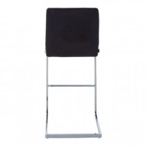 Tamzo Black Velvet Upholstered Bar Chair With Low Back In Pair