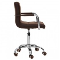 Becoa Home And Office Leather Chair In Black With Swivel Base