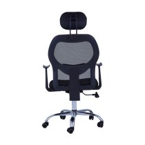 Acona Fabric Rolling Home And Office Chair With Arms In Black