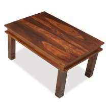 Zander 90cm Wooden Coffee Table In Sheesham With Square Legs