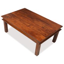 Zander 120cm Wooden Coffee Table In Sheesham With Square Legs