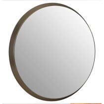 Athens Large Round Wall Bedroom Mirror In Silver Frame