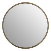 Athens Large Round Wall Bedroom Mirror In Silver Frame