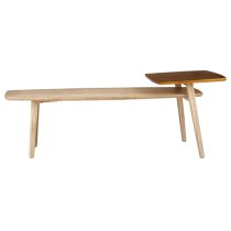 Karot Wooden Coffee Table In Gold And Light Grey