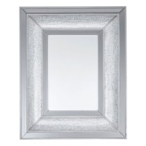 Wendy Rectangular Wall Bedroom Mirror In Antique Silver Frame