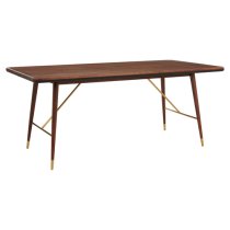 Kentona Wooden Dining Table In Dark Walnut