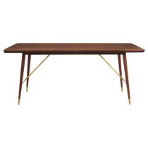 Kentona Wooden Dining Table In Dark Walnut