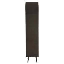 Trigona Natural Wooden Bar Cabinet With Black Metal Frame