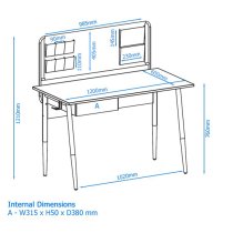 Flaxton Wooden Laptop Desk In Light Oak And White