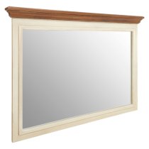 Vorgo Wall Bedroom Mirror In Cream Wooden Frame