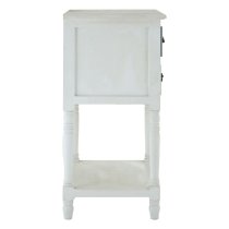 Waymore Wooden Side Table With 3 Drawers In White