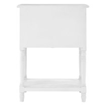 Waymore Wooden Side Table With 3 Drawers In White