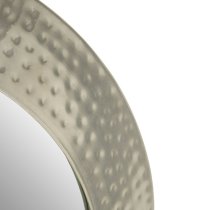 Casa Round Wall Mirror In Pewter Metal Frame