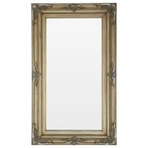 Saran Rectangular Wall Bedroom Mirror In Antique Gold Frame