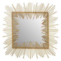 Sarnia Sunburst Design Wall Bedroom Mirror In Rich Gold Frame