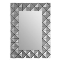 Brice Rectangular Wall Bedroom Mirror In Silver Frame