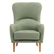 Giausar Upholstered Fabric Armchair In Green