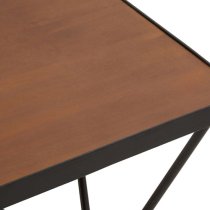 Ashbling Wooden Coffee Table With Black Metal Frame In Natural