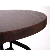 Ashbling Wooden Bar Table With Black Metal Frame In Natural