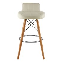 Porrima Faux Leather Effect Bar Stool In White