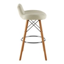 Porrima Faux Leather Effect Bar Stool In White