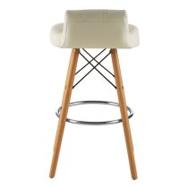 Porrima Faux Leather Effect Bar Stool In White