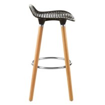 Porrima Plastic Seat Bar Stool In Matte Black