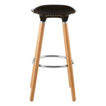 Porrima Plastic Seat Bar Stool In Matte Black