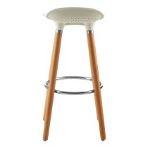 Porrima Plastic Seat Bar Stool In Matte White