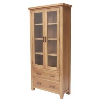 Hampshire Wooden Display Cabinet In Oak