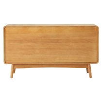 Maloga Wooden Sideboard With 2 Doors 3 Drawers In White And Oak