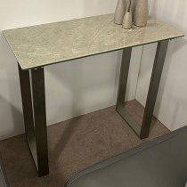 Rocca Ceramic And Glass Console Table With Steel Base