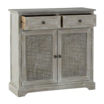 Heritox Wooden Sideboard With 2 Doors 2 Drawers In Grey