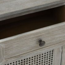 Heritox Wooden Sideboard With 2 Doors 2 Drawers In Grey