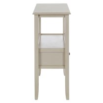 Heritox Wooden 2 Drawers Console Table In Grey