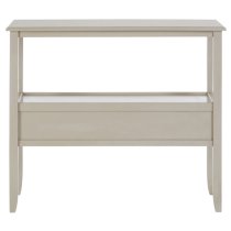 Heritox Wooden 2 Drawers Console Table In Grey