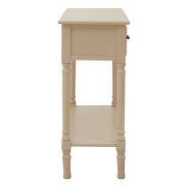 Heritox Wooden 2 Drawers Console Table In Pearl White