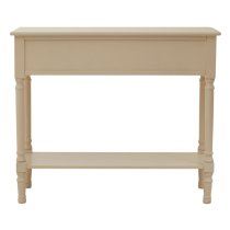 Heritox Wooden 2 Drawers Console Table In Pearl White