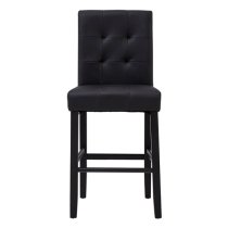 Trento Upholstered Faux Leather Bar Chair In Black